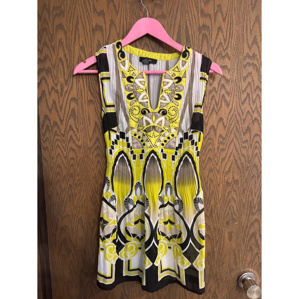 Alfani‎ Women's Sleeveless Geometric Print Keyhole Neck Top Size 2